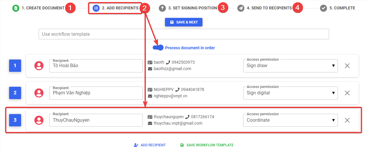 Assigning the coordinator at the end of the workflow