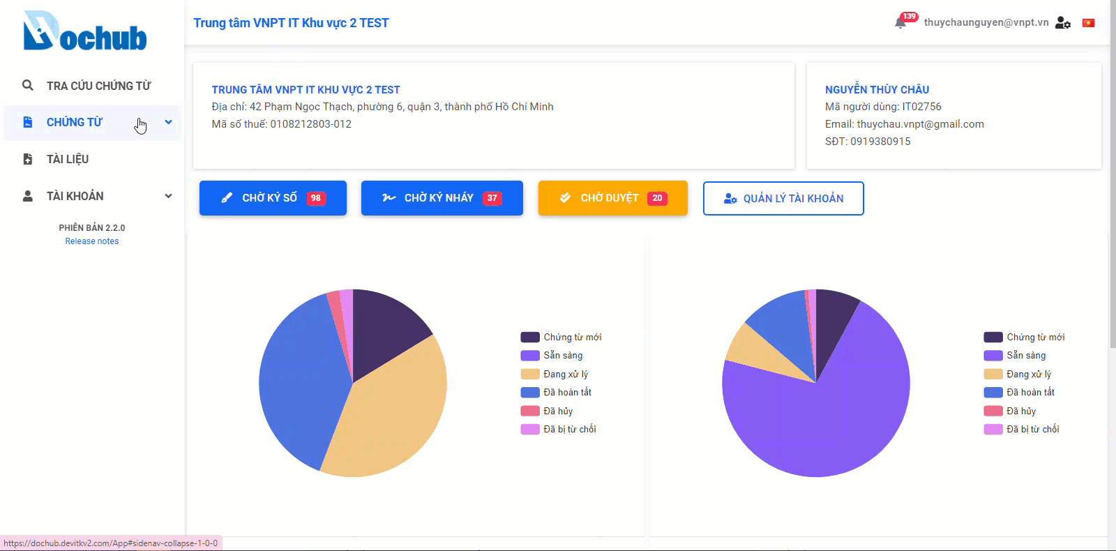 Ký USB Token 1 chứng từ nâng cao