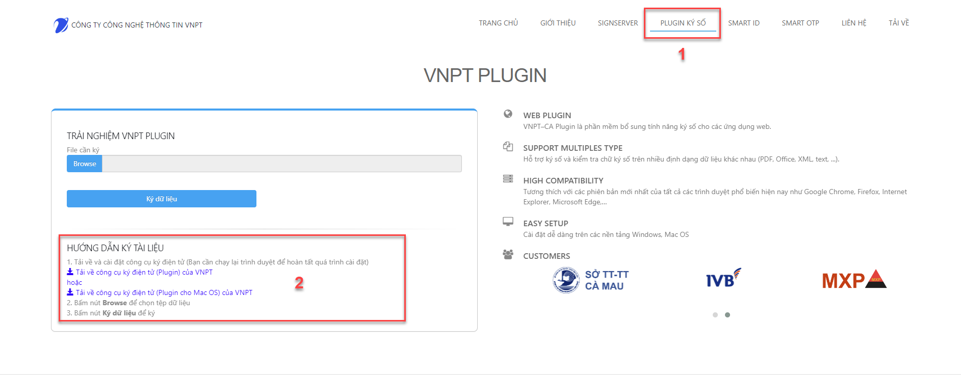 Tải về plugin ký số của VNPT