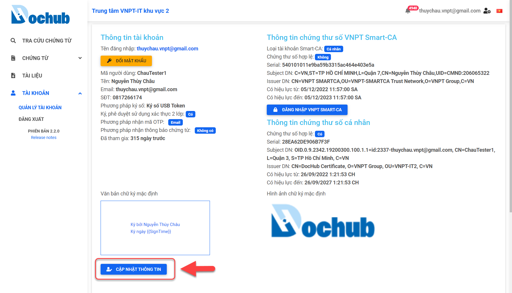 Manage Account