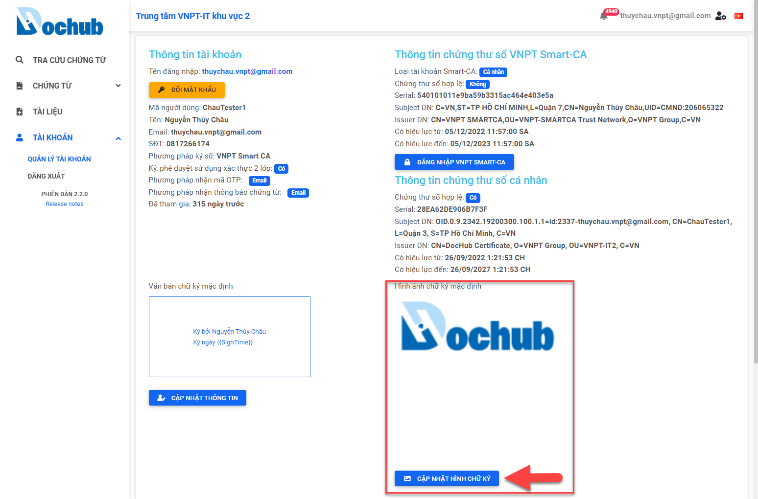 Manage Account