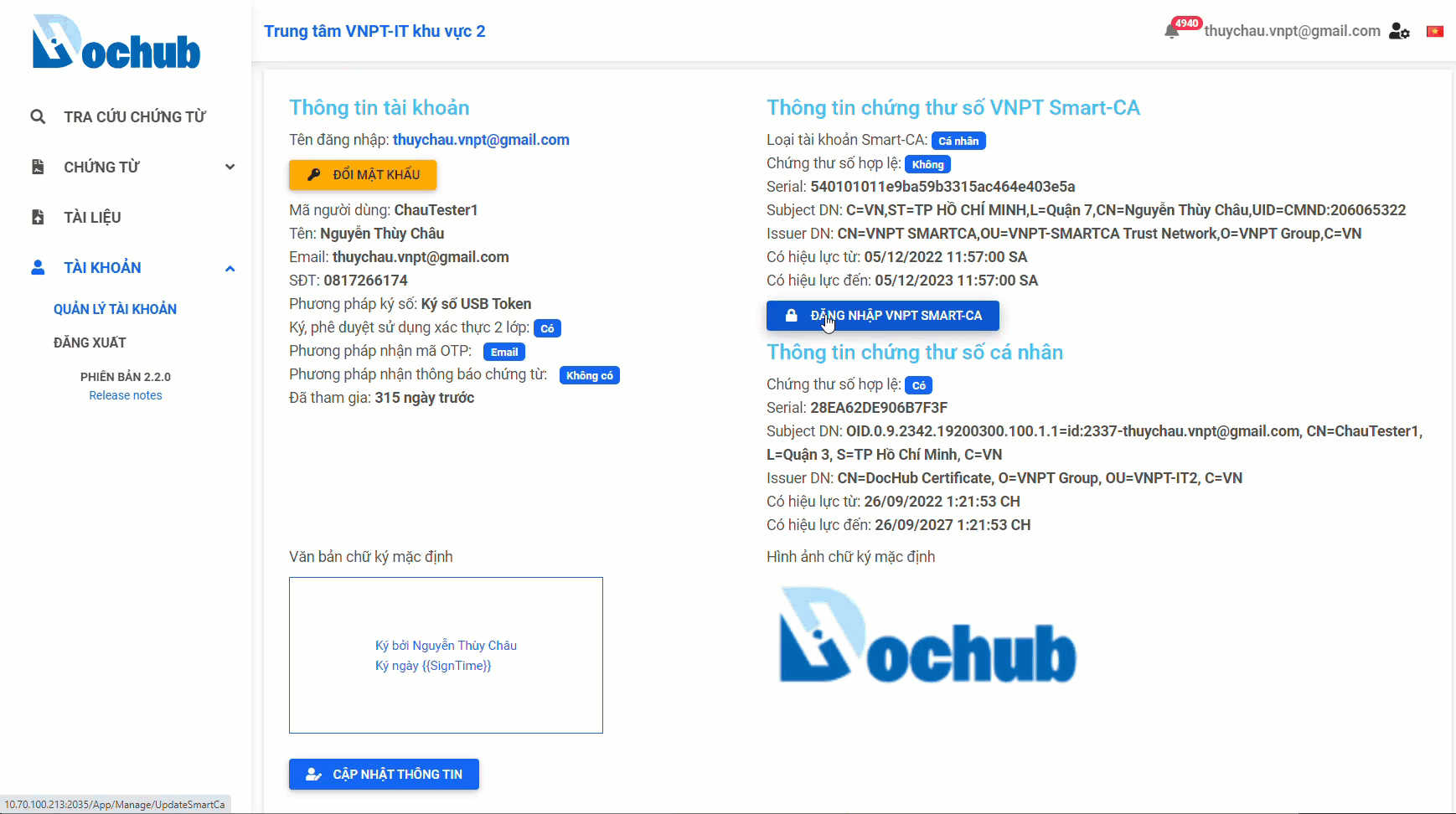 SmartCA dành cho Cá nhân