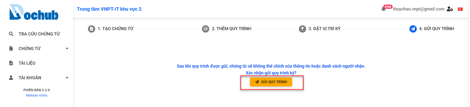 Gửi quy trình